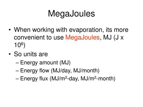 mega joule|Megajoules (MJ) Unit Definition .